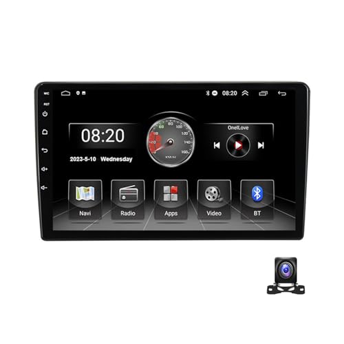 HYMLMY Dubbel Din Android 11 Autoradio Radio 9 Inch Touchscreen Autoradio voor Hyund-ai Azera 2006~2010 GPS-navigatie MP5-speler met AHD Backup Camera Ondersteuning 4G / Wifi/FM-radio/SWC/DSP