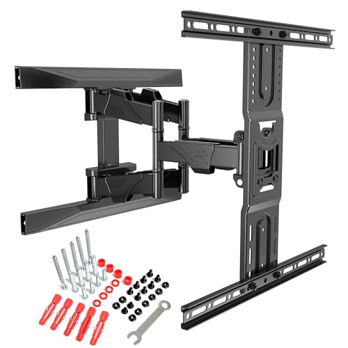 Ergosolid TV muurbeugel draaibaar robuust voor 45-75 inch LED LCD TV muurbeugel met VESA max 600 x 400 mm tot 45,5 kg TÜV GS 2020-P6 zwart