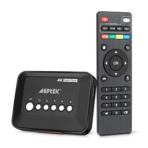 AGPTEK HDMI Multimediaspeler 1080P Digitale Mediaspeler Media Player Met HDMI YPbPr-poorten USB 2.0 HD SD MMC RMVB AVI MP3 Mpeg Divx MKV