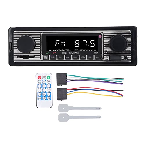 Topiky Klassieke Bluetooth-Autoradio, Autoradio Bluetooth 4-kanaals Audio, Autoradio met Cd-speler, MP3-speler Stereo-audio in Auto met Afstandsbediening, Handsfree Bellen (5513)