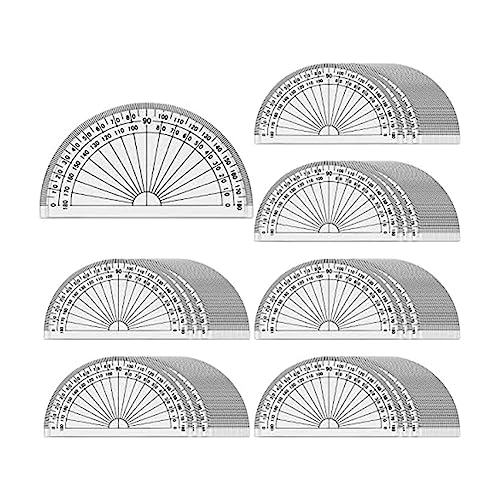 GUIJIALY 100 Stks Plastic Gradenboog 180 Graden Graden Bulk voor Klaslokaal, Gradenboog Set voor Engineering