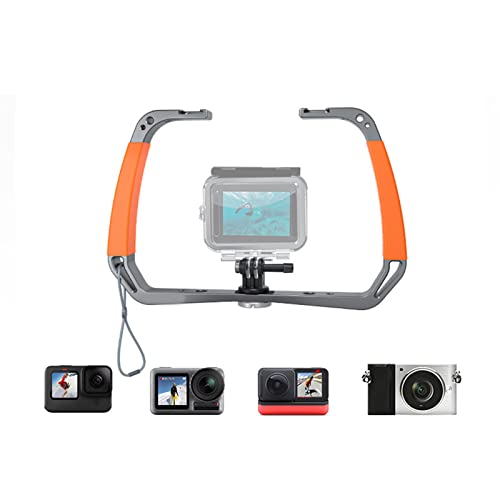 VBESTLIFE Sportcamera Duikuitrusting Stabilisator, Waterdichte Onderwater Handheld Duikcamera Rig Stabilisator, voor Hero 10 9 8 7 6 5, voor DJI, voor YI, voor Insta360, Universele Onderwatercamera Videokooi