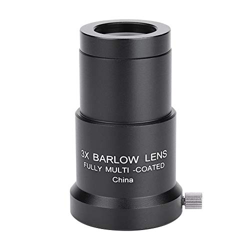 Bewinner 3x 1,25-inch Barlow-lens, volledig meerlagige optische lens Zeer doorlatende Barlow-lens met volledige coating, astronomisch telescoopoculair Barlow-lens