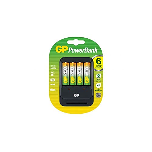 GP TONER GP PB550 acculader incl. 4x AA batterijen uit de serie 2700 en auto-adapter batterijen