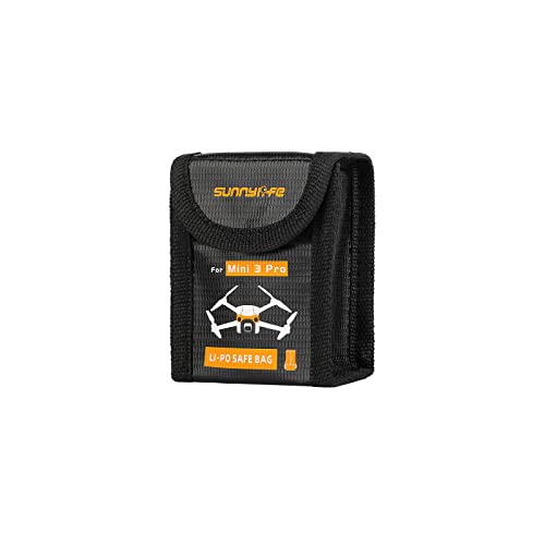 ZJRXM Mini 3 Pro batterijtas voor DJI Mini 3 Pro drone batterijaccessoires, explosiebestendige vuurvaste batterij, beschermende safe bag case voor DJI Mini 3 Pro batterij (voor 1 pc-batterijen)