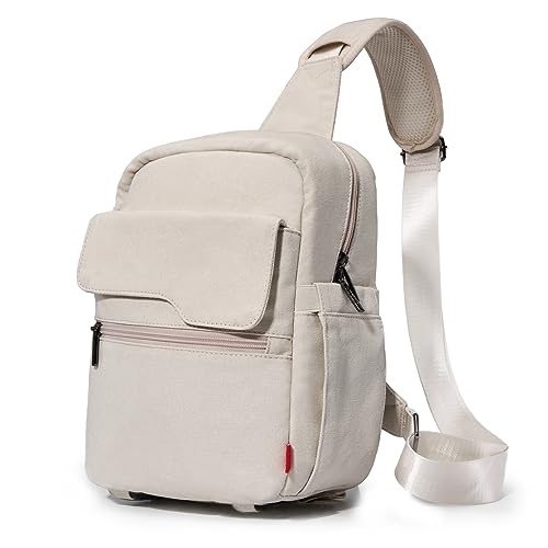 Cwatcun Camera Tas, Waterdichte Camera Tassen SLR/DSLR Tas Canvas Fototas Unisex voor SLR Camera's, Wit, L