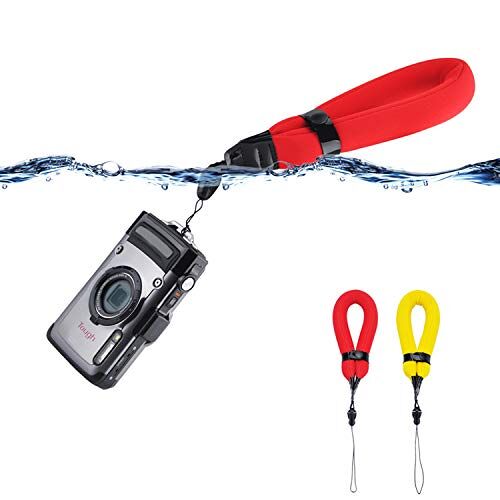PROfezzion 2-pack waterdichte camera zwempolsband voor GoPro Hero 9 8 voor Canon Olumpus Nikon onderwatercamera, rood + geel., RY