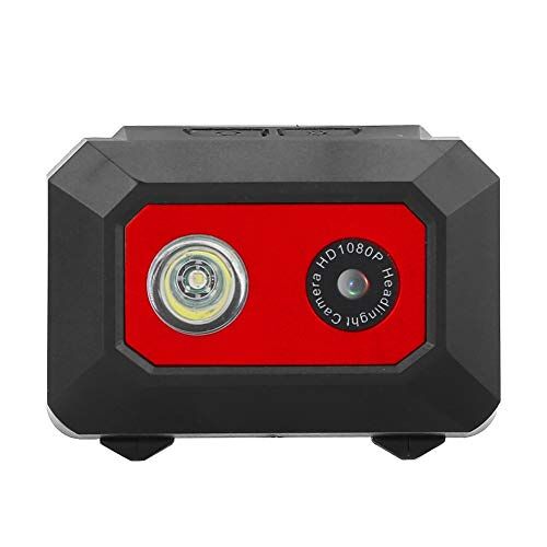 Akozon Mini-sportcamera, Super HD 1080P DV-sportkop Gemonteerde Camera Actie-camcorder DVR-recorder (zwart rood) (Zwart rood)