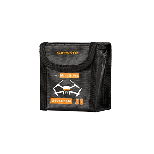 ZJRXM Mini 3 Pro Batterijtas voor DJI Mini 3 Pro Drone Battery accessoires, explosiebestendige brandwerende batterij beschermende safe bag case voor DJI Mini 3 Pro batterij (voor 2 stuks batterijen)