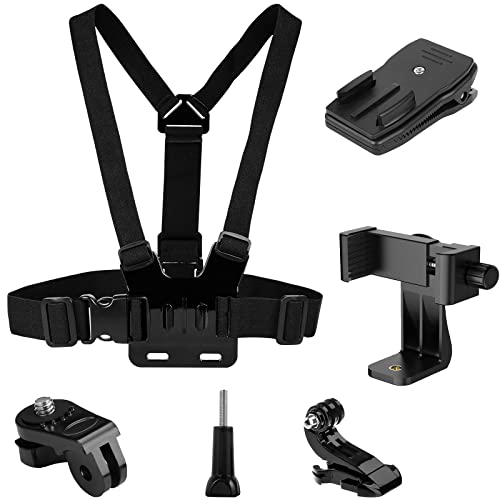 Sequpr Actiecamera Borstband Mobiele Telefoon Borstband Mount Houder Borst Riem voor GoPro Hero 11/10/9/8/6/Mini en andere Actiecamera's