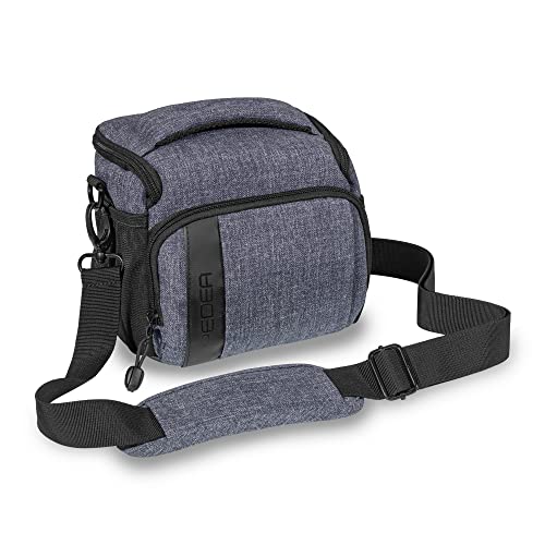 PEDEA Camera Bag Fashion Grijs 19 x 17 x 15 cm (BxHxD) Fototas voor Spiegelreflexcamera's Grote cameratas Schoudertas voor camera Camera Bag voor systeemcamera