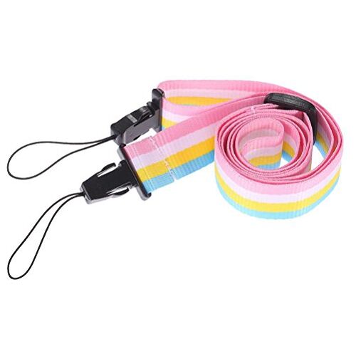 LEDMOMO MO camerordel, camera schouderriem canvas schouderriem katoen camera riem voor kleine camera (regenboogkleur)