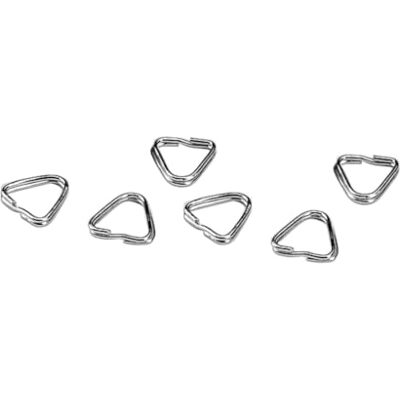 Hama Set van 6 splenringen/sleutelringen voor bevestiging van camerariemen, driehoekige vorm, diameter: 12 mm, zilver Hama Set van 6 splenringen/sleutelringen voor bevestiging van camerariemen, driehoekige vorm, diameter: 12 mm, zilver