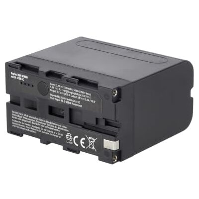 Rollei NP-F960 accu 7500 mAh met USB-C oplaadkabel Universeel compatibel met camcorders, ledlampen, monitoren en vele andere apparaten Rollei NP-F960 accu 7500 mAh met USB-C oplaadkabel Universeel compatibel met camcorders, ledlampen, monitoren en vele andere apparaten