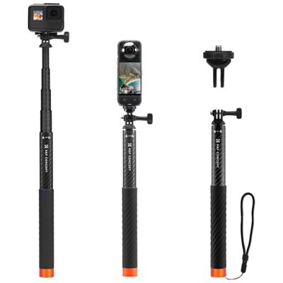K&F CONCEPT MS21 selfiestick van koolstofvezel, onzichtbare selfie stick met adapter, uitschuifbare selfiestick voor Insta 360 Ace/Ace Pro/X4/X3/ONE X2/ONE X, DJI Osmo Action, AKASO actiecamera K&F CONCEPT MS21 selfiestick van koolstofvezel, onzichtbare selfie stick met adapter, uitschuifbare selfiestick voor Insta 360 Ace/Ace Pro/X4/X3/ONE X2/ONE X, DJI Osmo Action, AKASO actiecamera
