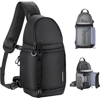 K&F CONCEPT Cameraschoudertas, waterdichte camerareistas, fotorugzak, cameraschoudertas met regenhoes K&F CONCEPT Cameraschoudertas, waterdichte camerareistas, fotorugzak, cameraschoudertas met regenhoes