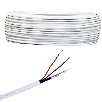LEOFLA 100 meter coaxkabel RG59 snoer videokabel voeding voor camera's LEOFLA 100 meter coaxkabel RG59 snoer videokabel voeding voor camera's
