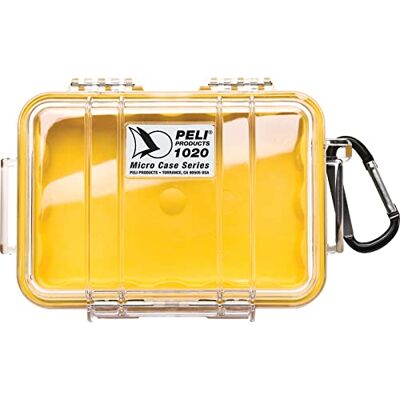 PELI 1020 Waterdicht, Stootbestendig Doosje Voor Kleine Waardevolle Spullen Mo1L, Sd-Kaarten, Ipod E.A., Ip67 Water- En Stofdicht, Capaciteit: 0,5L, Gemaakt In De Vs, Kleur: Transparent/Geel PELI 1020 Waterdicht, Stootbestendig Doosje Voor Kleine Waardevolle Spullen Mo1L, Sd-Kaarten, Ipod E.A., Ip67 Water- En Stofdicht, Capaciteit: 0,5L, Gemaakt In De Vs, Kleur: Transparent/Geel