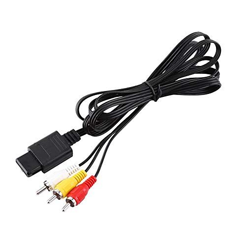 Zerone Kabel N64 naar RCA 6 voeten, audio-video-composiet A/V-kabel N64 accessoires voor N64 Gamecube GC- zwart