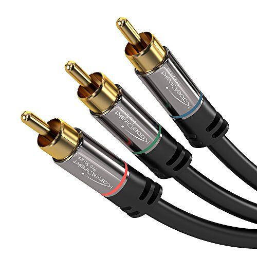 KabelDirekt Stereo cinch audio video kabel 5 m (3 cinch naar 3 cinch, RCA-kabel) PRO Series