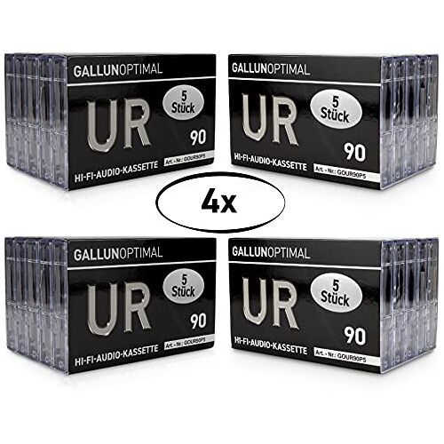 GALLUNOPTIMAL UR90 audiocassettes 90 min. lege cassettes 20-pack