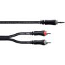 Cordial Y-kabel stereo mini jack / 2 RCA 3 m