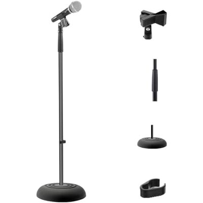 Pyle Universele Microfoonstandaard, Lichtgewicht Microphone Stand, Vloerstaande Microfoonhouder met Verstelbare Hoogte van 85 tot 152.5 cm, Standaard 5/8” (15.8 mm) Microfoon Adapter Pyle Universele Microfoonstandaard, Lichtgewicht Microphone Stand, Vloerstaande Microfoonhouder met Verstelbare Hoogte van 85 tot 152.5 cm, Standaard 5/8” (15.8 mm) Microfoon Adapter