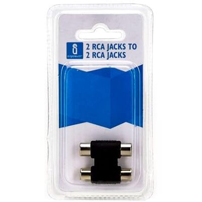 VoltShine Audio-/video-connector met 2 RCA-aansluitingen op 2 RCA-connectoren in elegant zwart, ideaal voor de overdracht van audio- en videoapparaten. Eenvoudig aansluiten en genieten. VoltShine Audio-/video-connector met 2 RCA-aansluitingen op 2 RCA-connectoren in elegant zwart, ideaal voor de overdracht van audio- en videoapparaten. Eenvoudig aansluiten en genieten.