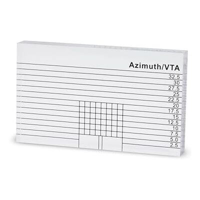 Dynavox AZV-1 Azimut/VTA toonarmliniaal, sjabloon voor het aanpassen van de toonarm en pick-up van een platenspeler, helder acryl, zwarte schaal Dynavox AZV-1 Azimut/VTA toonarmliniaal, sjabloon voor het aanpassen van de toonarm en pick-up van een platenspeler, helder acryl, zwarte schaal