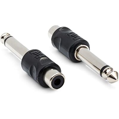 Hosa Adapters RCA naar 1/4 in TS 2 PC Hosa Adapters RCA naar 1/4 in TS 2 PC