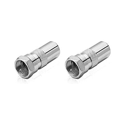 conecto Antenne-adapter, F-stekker naar IEC-stekker, adapter voor het verbinden van IEC-aansluitingen met satellietaansluitingen, set van 2, SA-CC50829-SET2 conecto Antenne-adapter, F-stekker naar IEC-stekker, adapter voor het verbinden van IEC-aansluitingen met satellietaansluitingen, set van 2, SA-CC50829-SET2