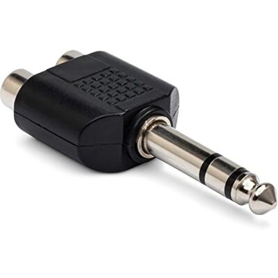 Hosa GPR-484 Adapter Dual RCA naar 1/4" TRS Hosa GPR-484 Adapter Dual RCA naar 1/4" TRS