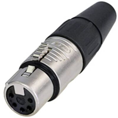 Rean RC5F-B - 5-polige XLR-connector - Recht hoek - Zwart Rean RC5F-B - 5-polige XLR-connector - Recht hoek - Zwart