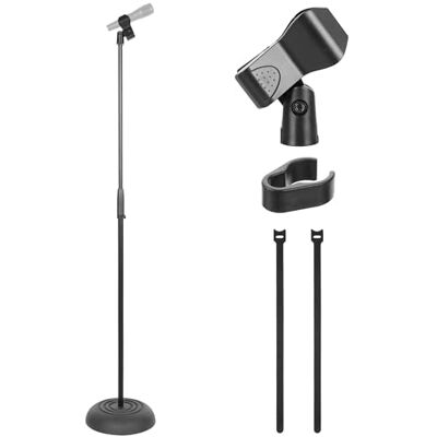 Pyle Microfoonstandaard – Verstelbare Hoogte – Universele Microfoonhouder, Compact Ontwerp, Stevig & Lichtgewicht – Ideaal voor Studio en Podium – Inclusief Microfoonclip, Rubberen Basis (Zwart) Pyle Microfoonstandaard – Verstelbare Hoogte – Universele Microfoonhouder, Compact Ontwerp, Stevig & Lichtgewicht – Ideaal voor Studio en Podium – Inclusief Microfoonclip, Rubberen Basis (Zwart)