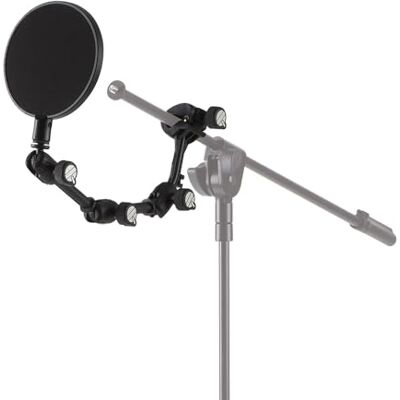 QUIK LOK FAP/006 scharnierarm met anti-pop-filter Ø 157 mm, armlengte 400 mm, verstelbare klem 15-35 mm, schroefdraad 3/8 inch, licht en draagbaar QUIK LOK FAP/006 scharnierarm met anti-pop-filter Ø 157 mm, armlengte 400 mm, verstelbare klem 15-35 mm, schroefdraad 3/8 inch, licht en draagbaar