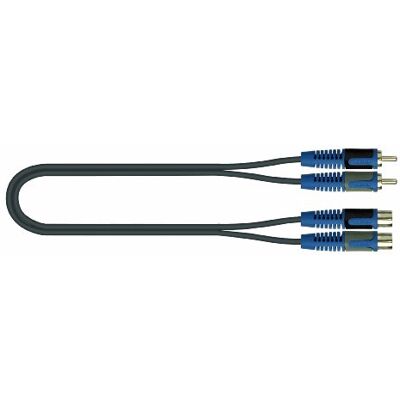 QUIK LOK Roksolid 2m 2x Male Phono naar 2x Vrouwelijke Phono Audio Kabel QUIK LOK Roksolid 2m 2x Male Phono naar 2x Vrouwelijke Phono Audio Kabel
