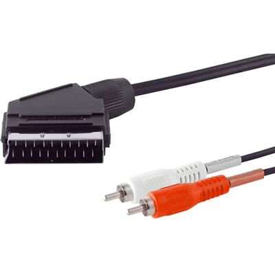 1aTTack.de 1x 2m SCART naar 2 RCA audiokabel SCART-stekker naar RCA stereo audioadapterkabel voor tv, dvd-receiver, stereosysteem zwart 1aTTack.de 1x 2m SCART naar 2 RCA audiokabel SCART-stekker naar RCA stereo audioadapterkabel voor tv, dvd-receiver, stereosysteem zwart