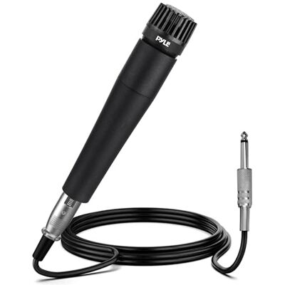 Pyle Microfoon- Professionele Handmicrofoon met Ingebouwd Popfilter- Karaokemicrofoon- Brede Frequentierespons- Hoge Signaaloutput- Lage Geluidcircuits- 4,5 m XLR Kabel Inbegrepen Pyle Microfoon- Professionele Handmicrofoon met Ingebouwd Popfilter- Karaokemicrofoon- Brede Frequentierespons- Hoge Signaaloutput- Lage Geluidcircuits- 4,5 m XLR Kabel Inbegrepen