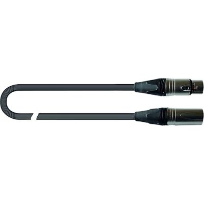 QUIK LOK JUST/MF-3 SL, microfoonkabel JUST, XLR mannelijk/XLR vrouwelijk, SL-Silver-stekker, lengte 3 m, kleur zwart QUIK LOK JUST/MF-3 SL, microfoonkabel JUST, XLR mannelijk/XLR vrouwelijk, SL-Silver-stekker, lengte 3 m, kleur zwart