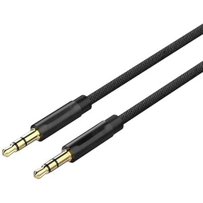 Watio Wave Audiokabel, 3,5 mm stereo-jack naar stekker, 3 m lengte, zwart, uitstekende geluidskwaliteit en duurzaamheid Watio Wave Audiokabel, 3,5 mm stereo-jack naar stekker, 3 m lengte, zwart, uitstekende geluidskwaliteit en duurzaamheid