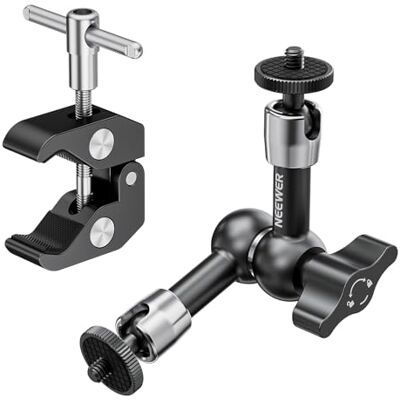 NEEWER 15 cm verstelbare magische arm met superklem, 1/4 "& 3/8" schroefdraad, 1/4" schroeven voor flitser/LED-licht/microfoon/monitor, compatibel met SmallRig camerakooi, maximale belasting: 2 kg NEEWER 15 cm verstelbare magische arm met superklem, 1/4 "& 3/8" schroefdraad, 1/4" schroeven voor flitser/LED-licht/microfoon/monitor, compatibel met SmallRig camerakooi, maximale belasting: 2 kg