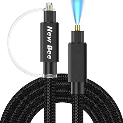 New Bee Toslink optische kabel 3 m digitale optische audiokabel voor LG/Samsung/Sony/Philips Soundbar, hifi-systeem, stereo-installatie, thuisbioscoop, audiosystemen (3 m) New Bee Toslink optische kabel 3 m digitale optische audiokabel voor LG/Samsung/Sony/Philips Soundbar, hifi-systeem, stereo-installatie, thuisbioscoop, audiosystemen (3 m)