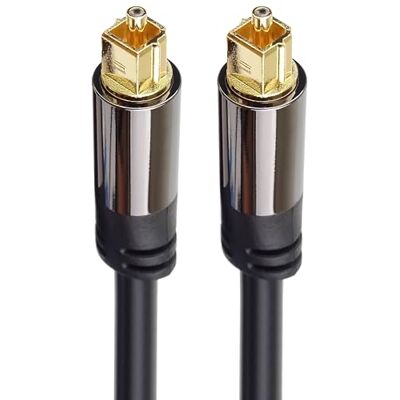 PremiumCord Optische audiokabel Toslink 1 m, buitendiameter: 6 mm, Toslink plug-on stekker, digitale kabel voor HiFi-stereo-installatie Soundable TV, HQ audio, gesoldeerd, kleur zwart, zilver, goud PremiumCord Optische audiokabel Toslink 1 m, buitendiameter: 6 mm, Toslink plug-on stekker, digitale kabel voor HiFi-stereo-installatie Soundable TV, HQ audio, gesoldeerd, kleur zwart, zilver, goud