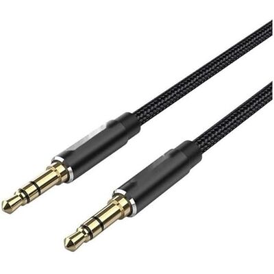 Watio Wave Audiokabel, stereokabel, 3,5 mm jack naar 3,5 mm jackstekker, 3 m lang, zwart, voor het aansluiten van audioapparatuur Watio Wave Audiokabel, stereokabel, 3,5 mm jack naar 3,5 mm jackstekker, 3 m lang, zwart, voor het aansluiten van audioapparatuur