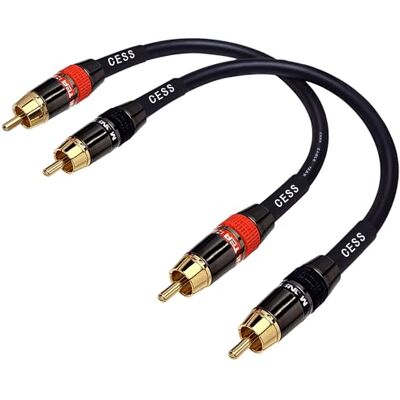 CNCESS CESS-163-1f Geluidsarm 12 Gauge Premium RCA Audio Line Patchkabel (1 voet) CNCESS CESS-163-1f Geluidsarm 12 Gauge Premium RCA Audio Line Patchkabel (1 voet)