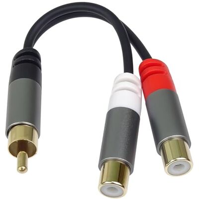 PremiumCord HQ kabelverdeler cinch naar 2x tulpstekker, stekker naar 2X bus, RCA, audio, afgeschermd, metalen connector, kleur zwart, M/F, lengte 15 cm PremiumCord HQ kabelverdeler cinch naar 2x tulpstekker, stekker naar 2X bus, RCA, audio, afgeschermd, metalen connector, kleur zwart, M/F, lengte 15 cm