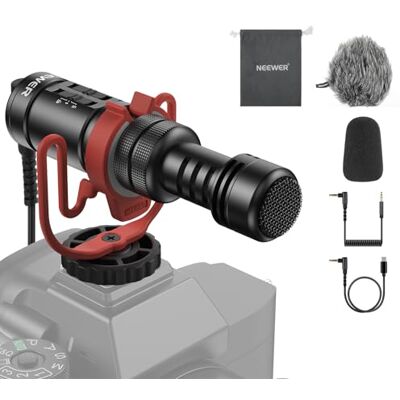 NEEWER Plug & Play Vlog Microfoon, 20-20 KHz Mini Supercardioid Mic met 3,5 mm TRRS, Low Frequency Cut, Gain Control, Twee OTG Compatibel met iPhone 16 15 S25 Ultra Android Tablet Mac Camera, VM11 NEEWER Plug & Play Vlog Microfoon, 20-20 KHz Mini Supercardioid Mic met 3,5 mm TRRS, Low Frequency Cut, Gain Control, Twee OTG Compatibel met iPhone 16 15 S25 Ultra Android Tablet Mac Camera, VM11