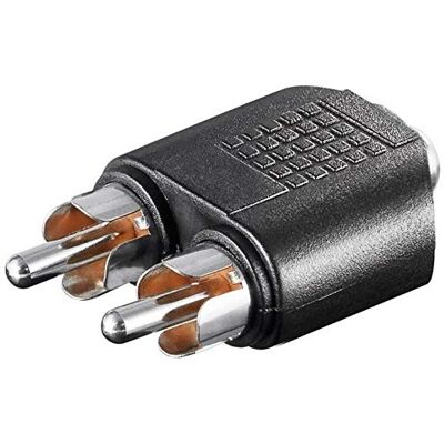 PremiumCord Adapter 1x stereo jack aansluiting op 2x RCA-stekker PremiumCord Adapter 1x stereo jack aansluiting op 2x RCA-stekker