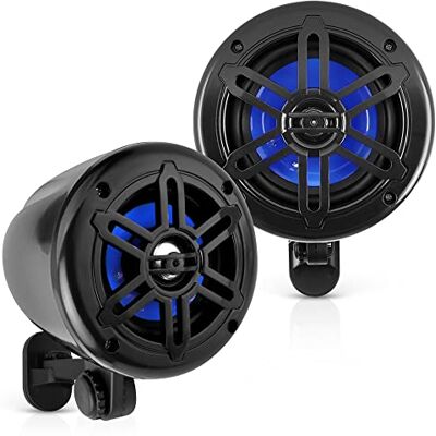 Pyle 4 inch waterdichte off-road luidsprekers 150 W 2-weg marine woofer geluidssysteem met 360° draaibare beugel, volledig bereik outdoor audio stereo luidspreker voor motorfiets ATV jeep boot, Pyle 4 inch waterdichte off-road luidsprekers 150 W 2-weg marine woofer geluidssysteem met 360° draaibare beugel, volledig bereik outdoor audio stereo luidspreker voor motorfiets ATV jeep boot,