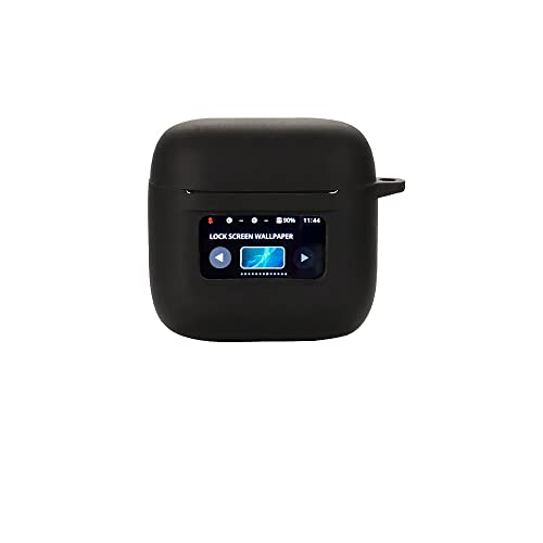 FTRONGRT Bluetooth oortelefoon hoes voor JBL Tour Pro 2, schokbestendige siliconen bluetooth oortelefoon hoesje compatibel JBL Tour Pro 2 Bluetooth oortelefoon.zwart